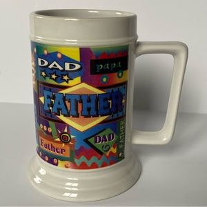 Dad Stein Mug Vintage Father’s Day EUC Beer 5.5” Pop Papa Pa Ceramic 1996 EUC